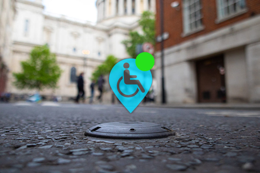 City of London parking sensor showing blue badge parking availability