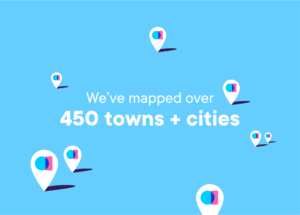 AppyWay 450 towns mapped announcement